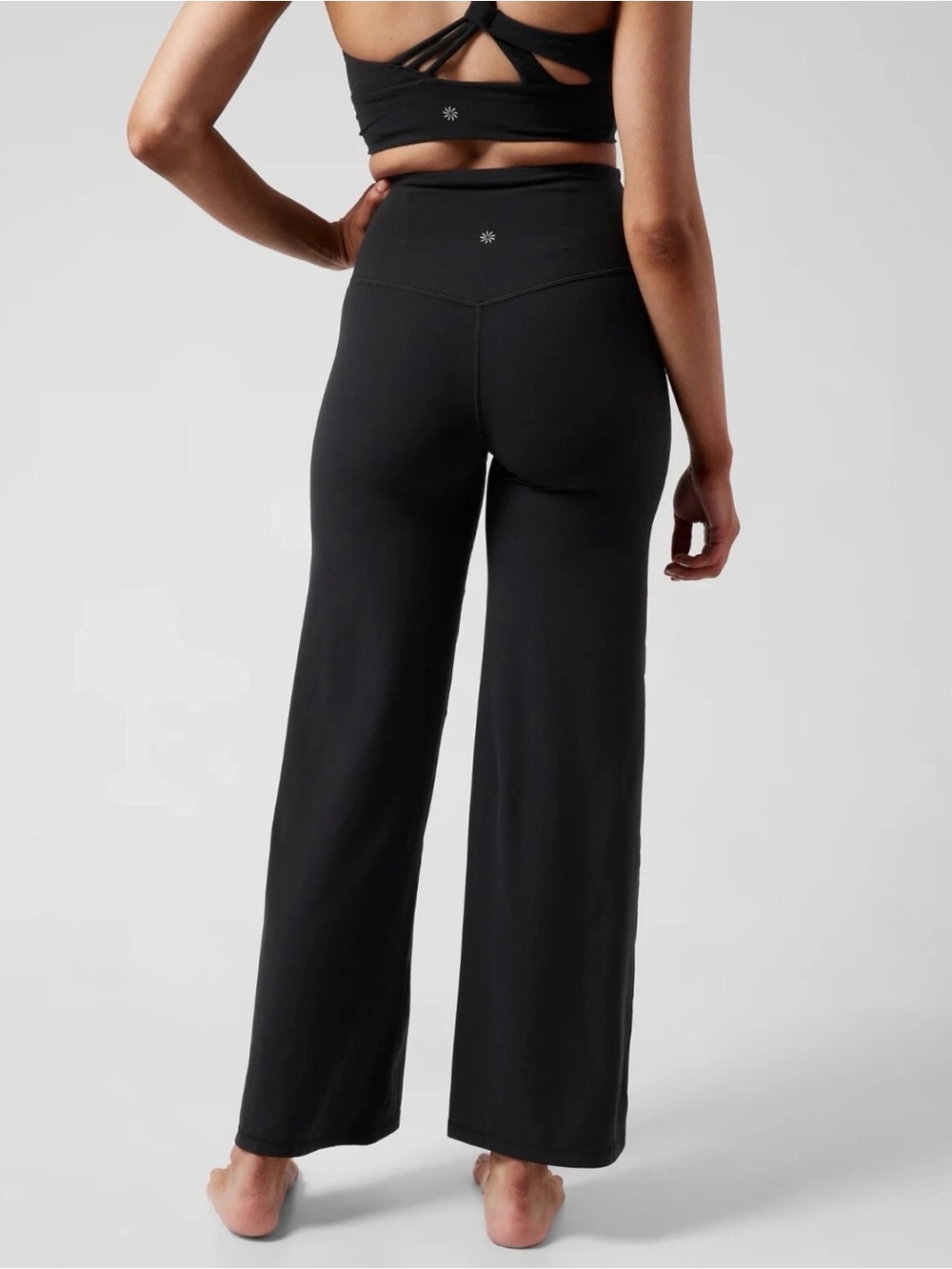 Athleta Black High-Rise Wide-Leg Yoga Pants